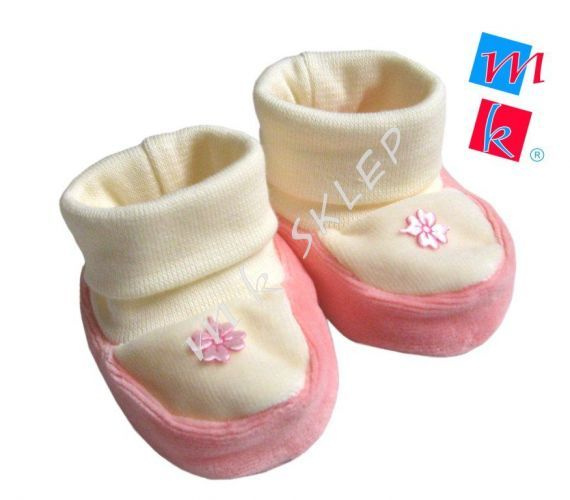 Buciki welurowe jasnoróżowe