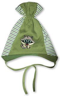 Czapka 'U'  niemowlęca - zielona