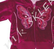 Komplet Motylek roz.62-80 ciemnoróżowy