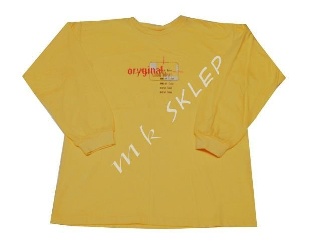 Bluzka z długim rękawem-haft roz.140 żółta