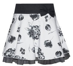 Spódniczka S9 z falbanką -kwiaty