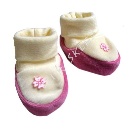 Buciki welurowe jasnoróżowe