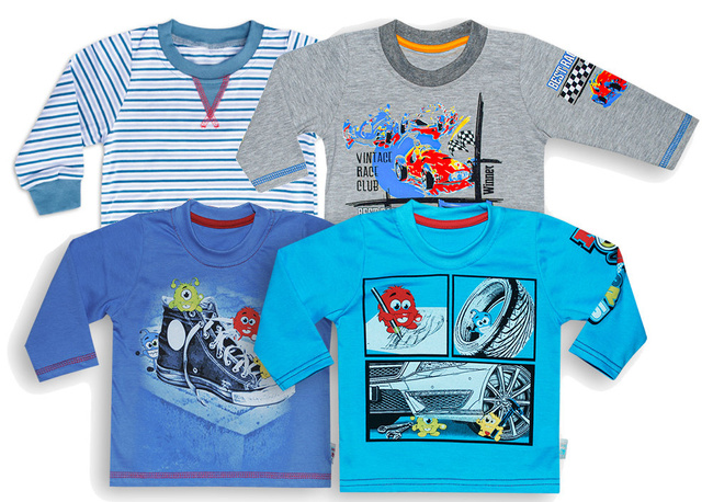 Bluzki chłopięce -4pak