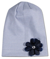 Czapka Dziewczęca biało-granatowa