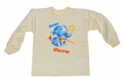 T-shirt z nadrukiem roz.74-86 kremowa