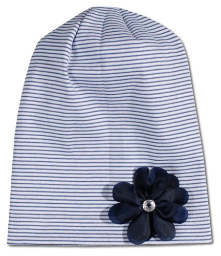 Czapka Dziewczęca biało-granatowa