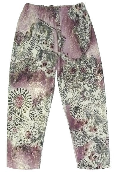 Legginsy pozłacane 3/4 - różowe