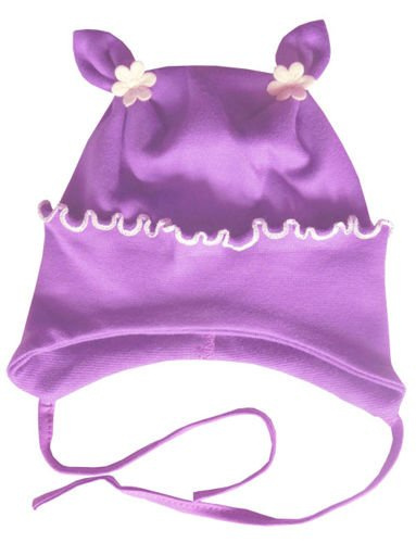 Czapka z falbanką turkusowa