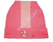 Czapka bawełniana roz.1-3 landrynkowa