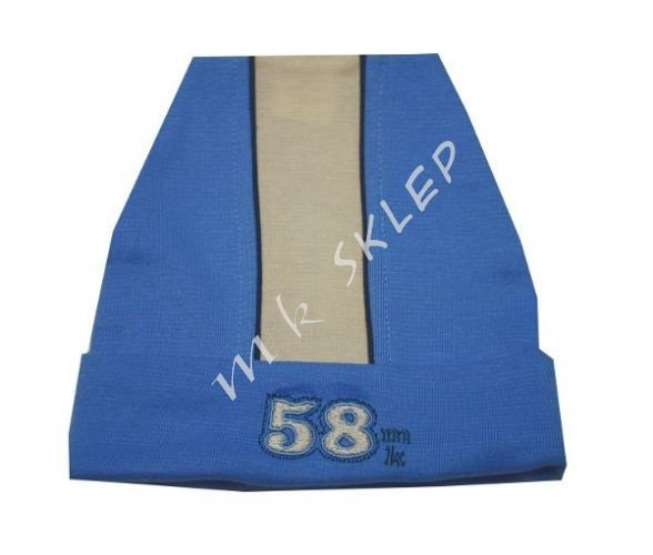 Czapka bawełniana roz.1-3 niebieska