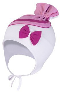 Czapka niemowlęca '319'- różowa 3