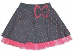 Spódniczka S1B z falbanką - grafitowa