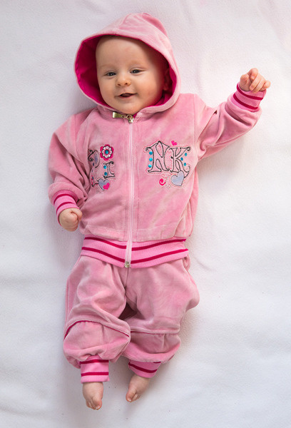 Komplet welur 4-pudrowy róż