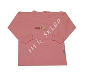 Bluzka z długim rękawem-haft roz.92 jasnoróżowa