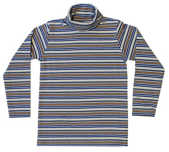 Golf w paski roz.92-122 czarno-beżowy