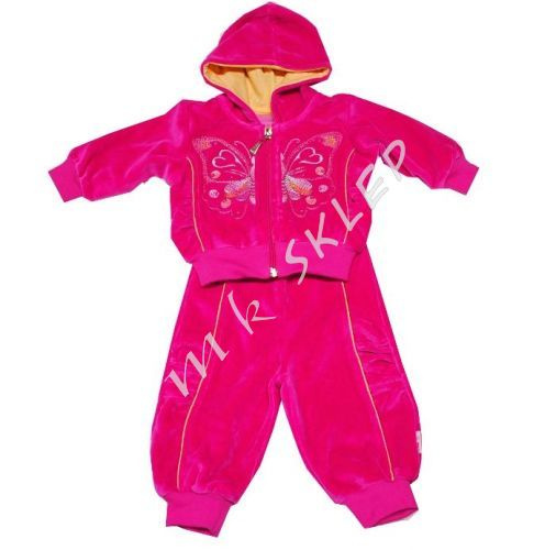 Komplet Motylek roz.62 brzoskwiniowy