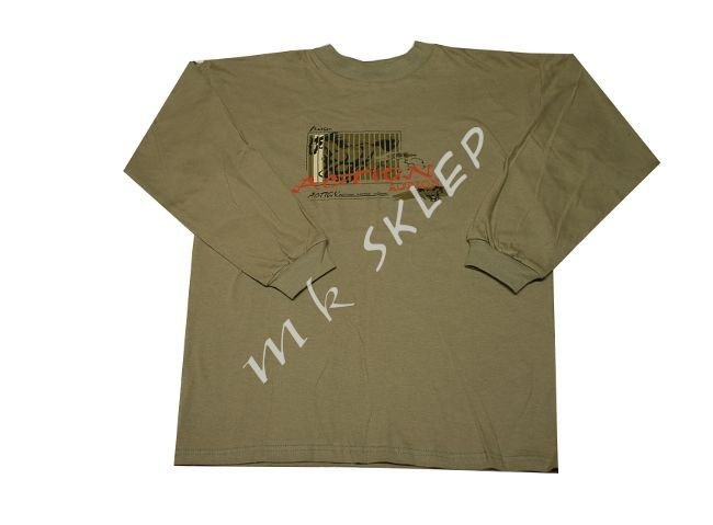 Bluzka z długim rękawem-haft roz.128 oliwkowa