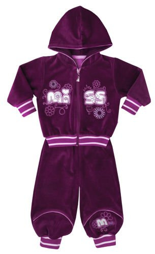 Komplet welur 4 - amarantowy