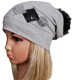 Czapka wiosenno-jesienna 'C313' srebrna