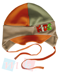 Czapka z daszkiem- beż z rudym