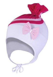 Czapka niemowlęca '319'- brzoskwiniowa 4