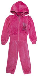 Komplet welur z pasem- róż