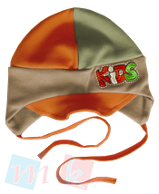 Czapka z daszkiem- beż z rudym
