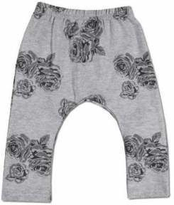 Spodnie BAGGY R.74-86 róże szare