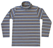 Golf w paski roz.92-122 czarno-beżowy