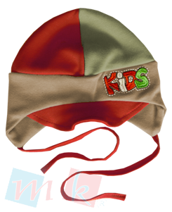 Czapka z daszkiem- beż z bordem