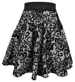 Spódniczka żakardowa S286- czarna