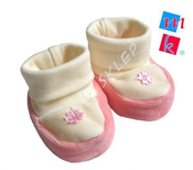 Buciki welurowe jasnoróżowe