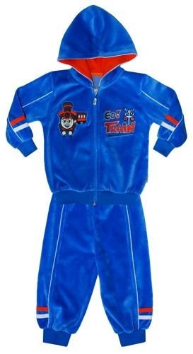 Komplet Dziecięcy Ciuchcia-niebieski