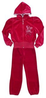 Komplet welur z pasem-malina