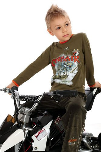 Bluzka Zdobywca roz.110-140 ciemnooliwkowa