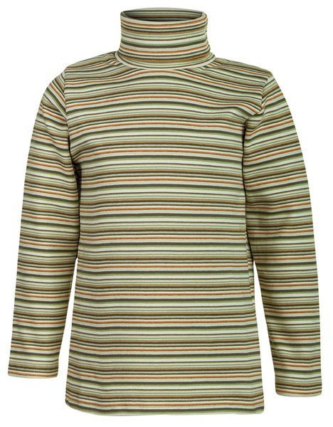 Golf w paski - oliwka zielona