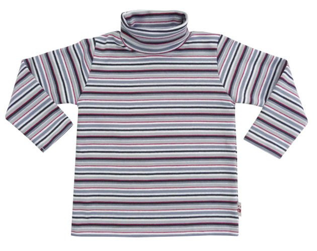 Golf w paski roz.92-110 szaro+grafitowy