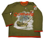 Bluzka Zdobywca roz.110-140 ciemnooliwkowa