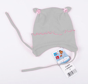 Czapka z falbanką turkusowa