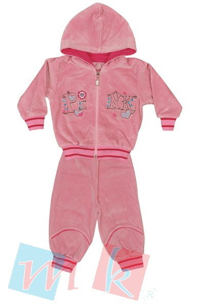 Komplet welur 4-pudrowy róż