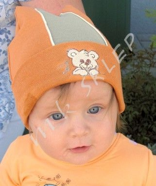 Czapka bawełniana roz.1-3 landrynkowa