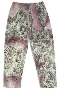 Legginsy pozłacane 3/4 - różowe