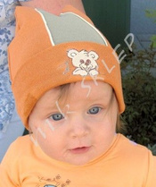 Czapka bawełniana roz.1-3 niebieska