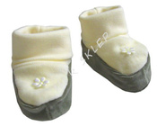 Buciki welurowe jasnoróżowe