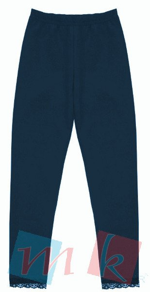 Legginsy z koronką -granatowe