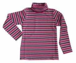 Golf w paski - różowy z fioletem