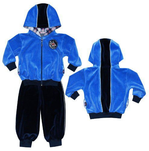 Komplet welur roz.80 niebieski