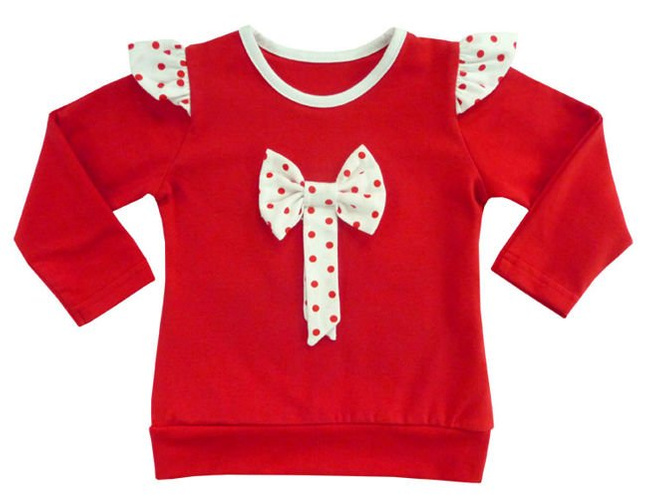 Bluzka z kokardą roz.80-122 czerwona