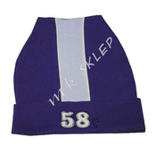 Czapka bawełniana -niebiesko-fioletowa