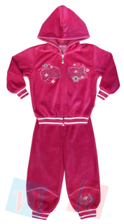 Komplet welur 4 - malinowy